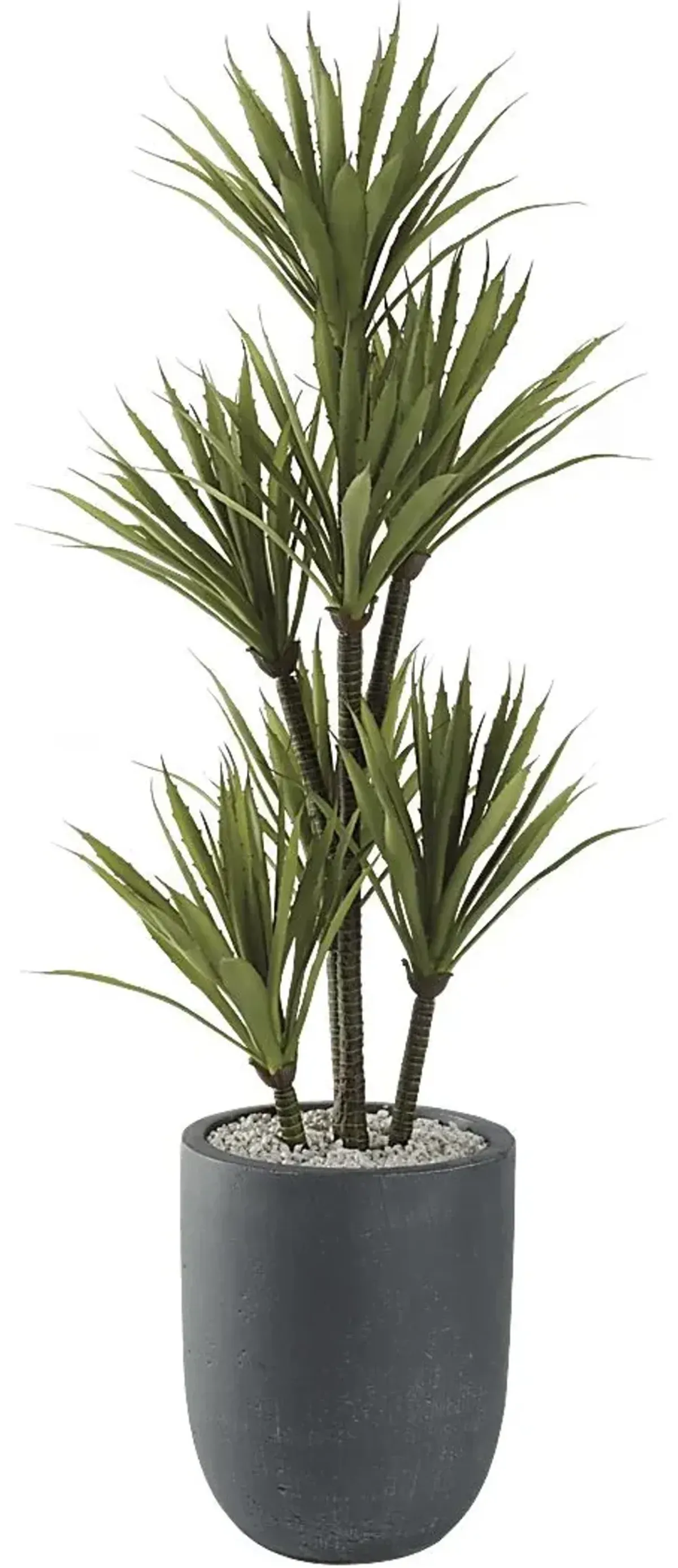 Milagra Green 48 in. Artificial Yucca Tree in Gray Planter