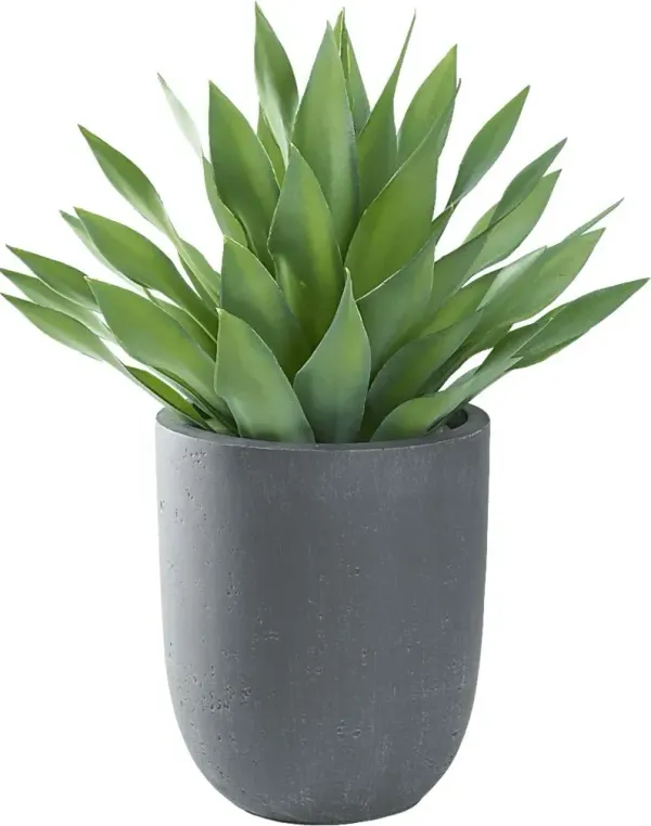 Soloma Green 27 in. Artificial Large Desert Succulent in Gray Planter