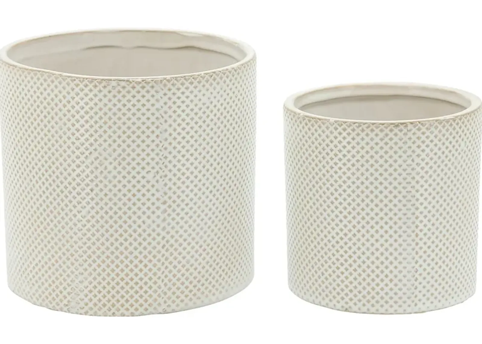 Ryecroft White Planter, Set of 2