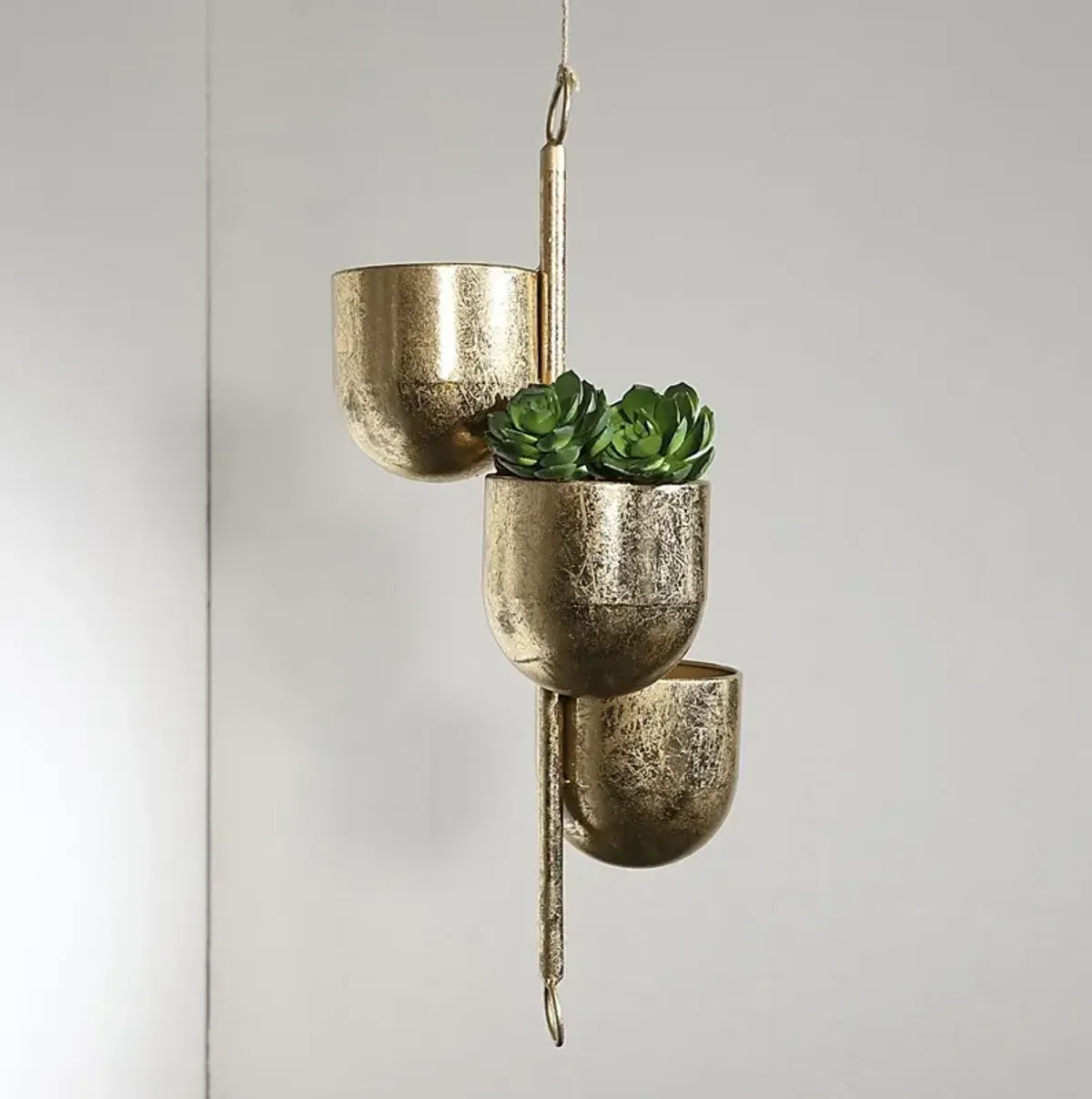 Croydone Gold Hanging Planter