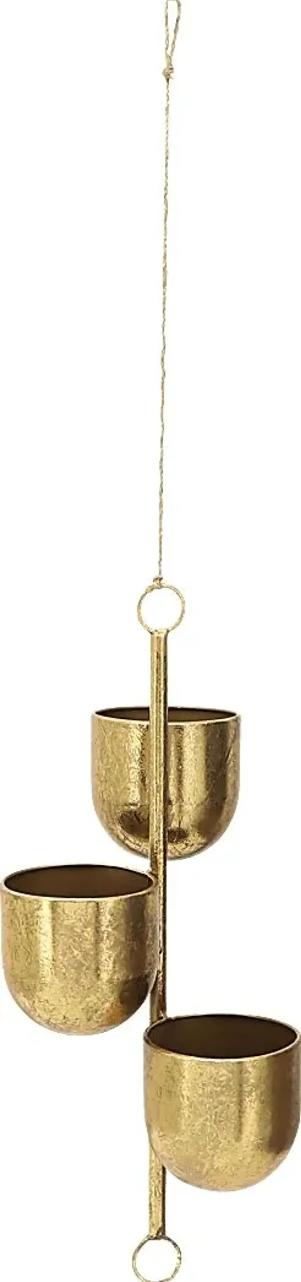 Croydone Gold Hanging Planter