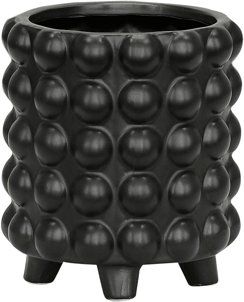Chrystan Black Planter, Set of 2