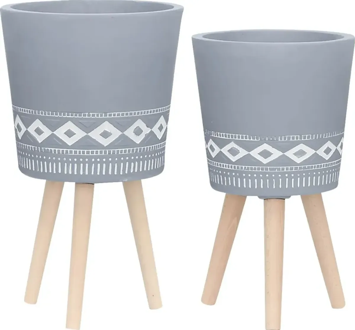 Winnekta Gray Planter, Set of 2