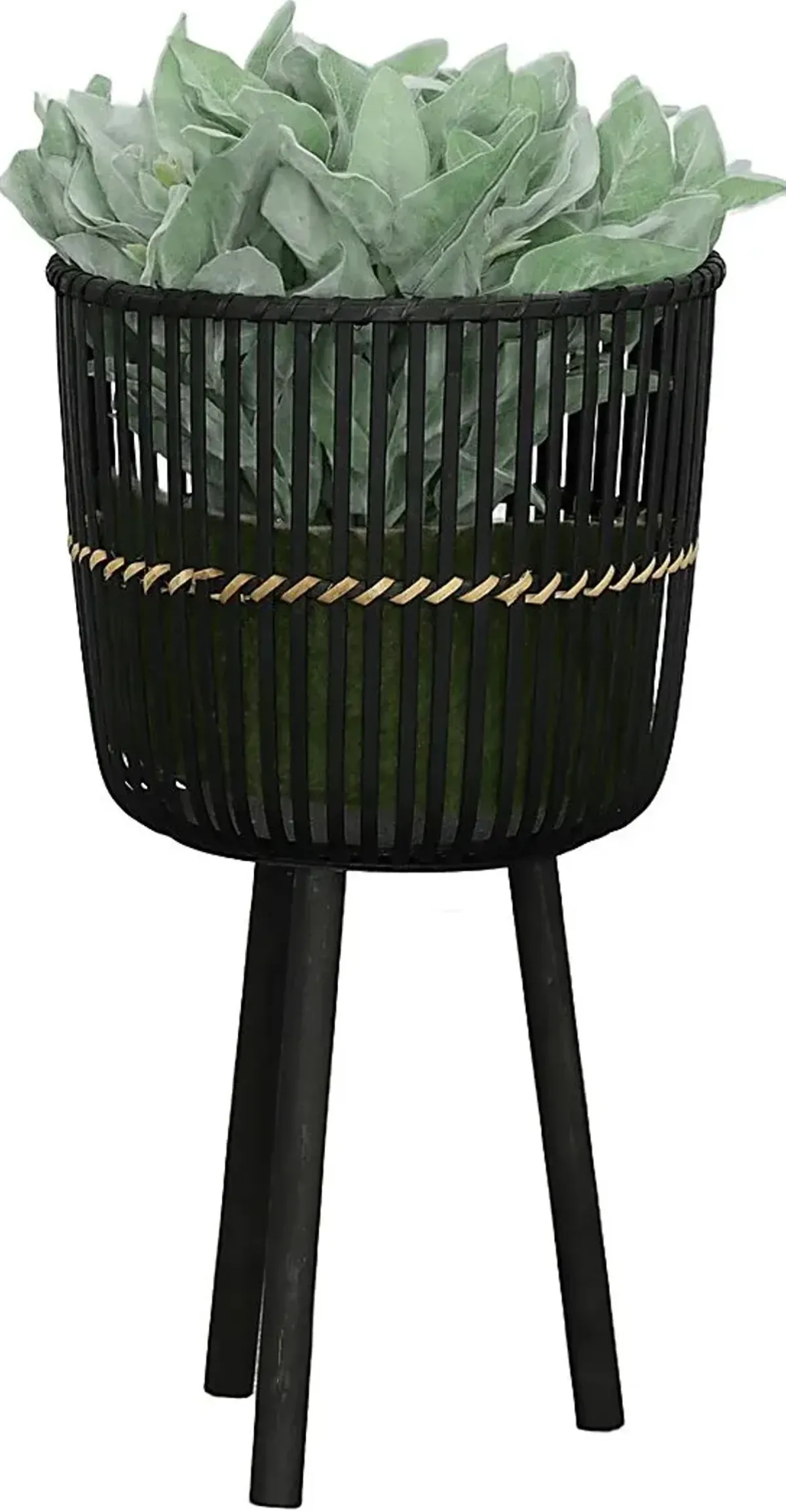 Lathrrop Black Planter, Set of 3