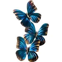 Morpho Butterfly Trio Blue Outdoor Artwork
