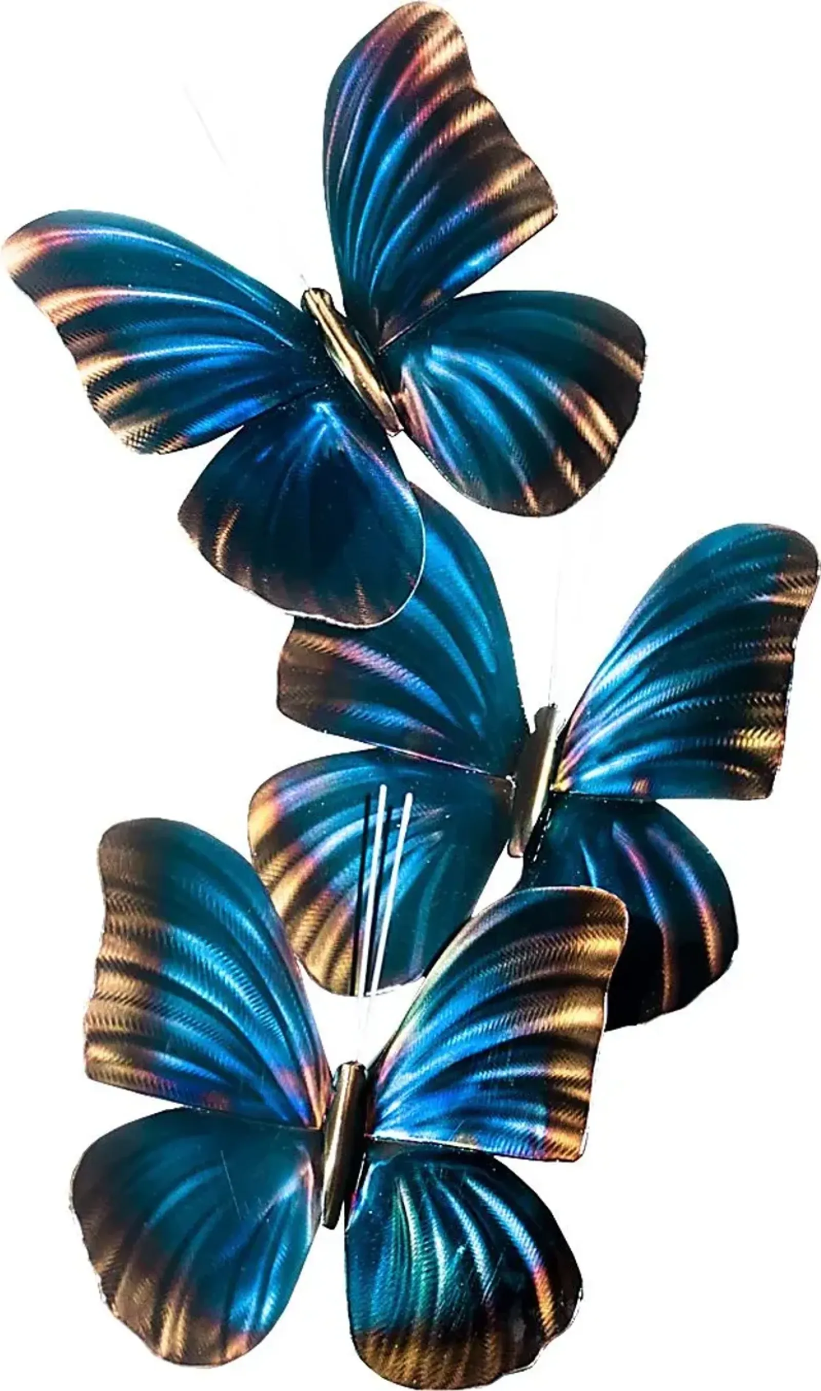 Morpho Butterfly Trio Blue Outdoor Artwork