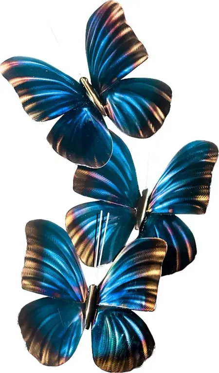 Morpho Butterfly Trio Blue Outdoor Artwork