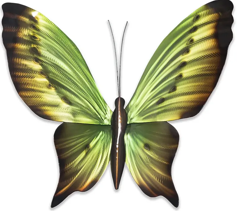 Large Butterfly Green Outdoor Artwork