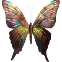 Spotted Butterfly Multi Outdoor Artwork