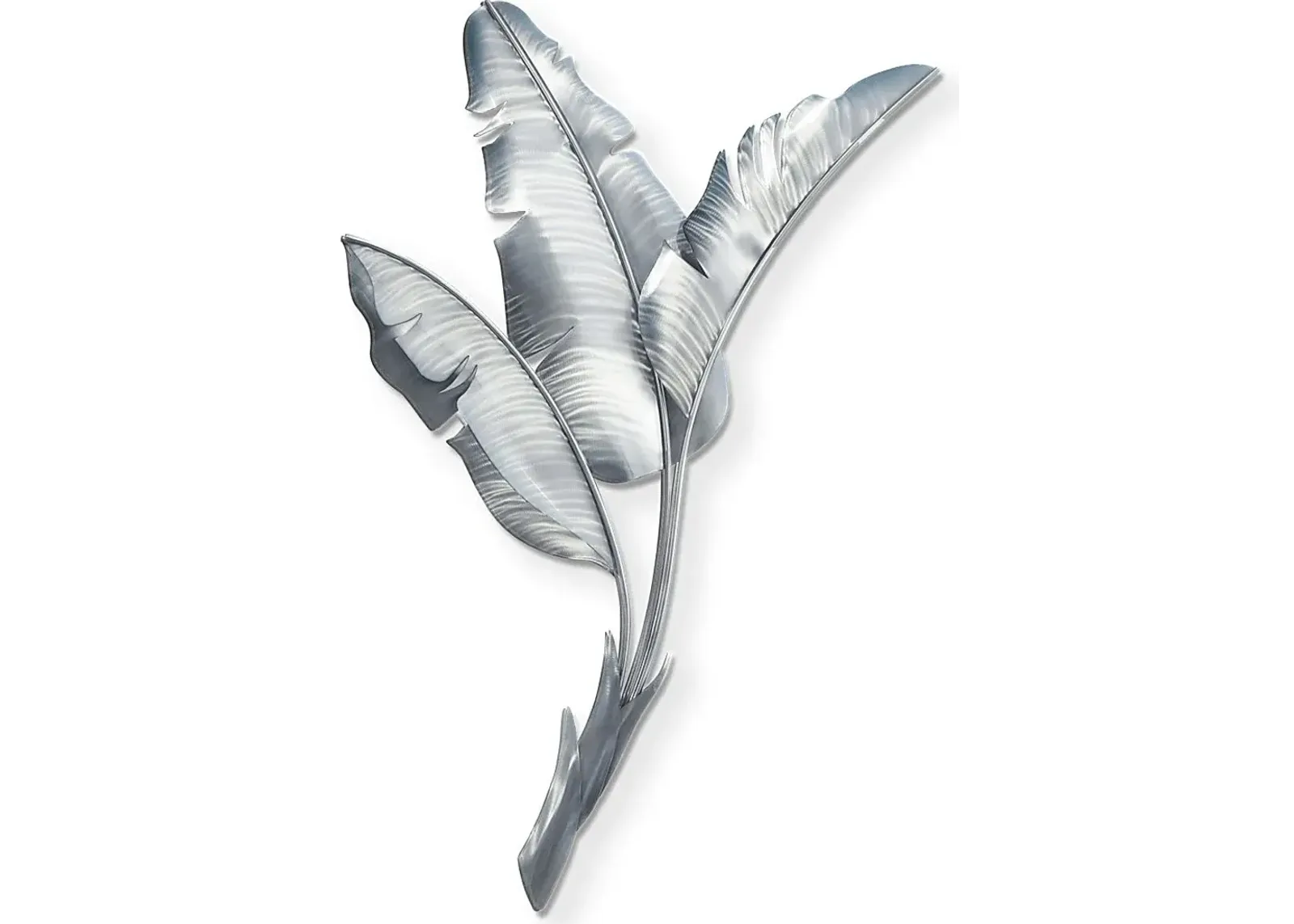 Banana Leaves III Silver Outdoor Artwork