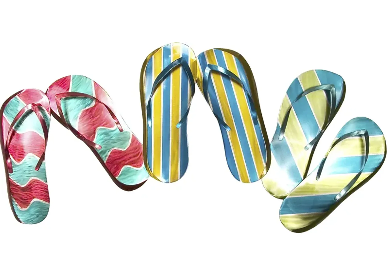 Flip Flop Multi-Color Outdoor Wall Art