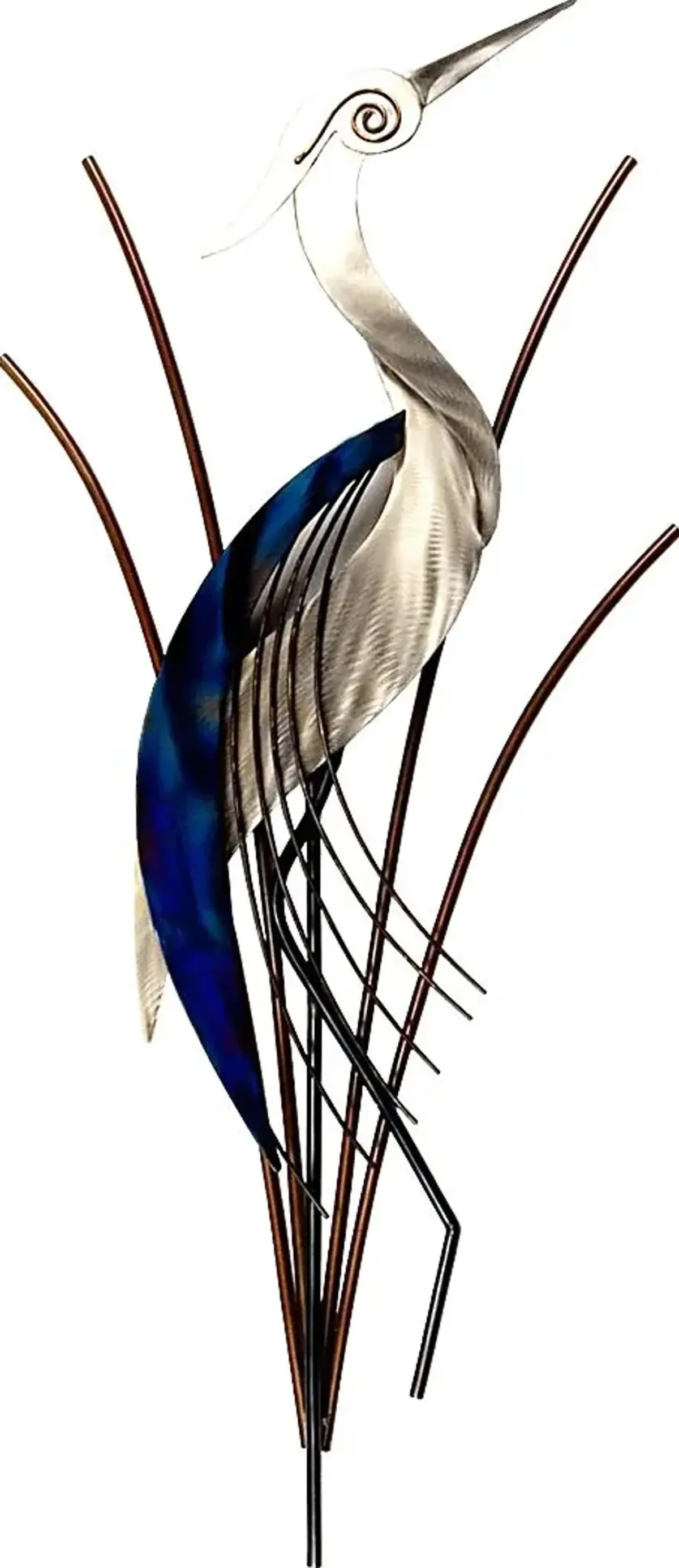 Abstract Heron Blue Indoor/Outdoor Wall Art