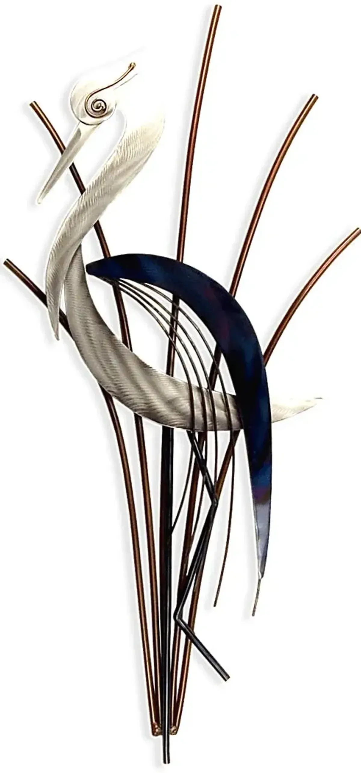 Abstract Heron II Blue Indoor/Outdoor Wall Art