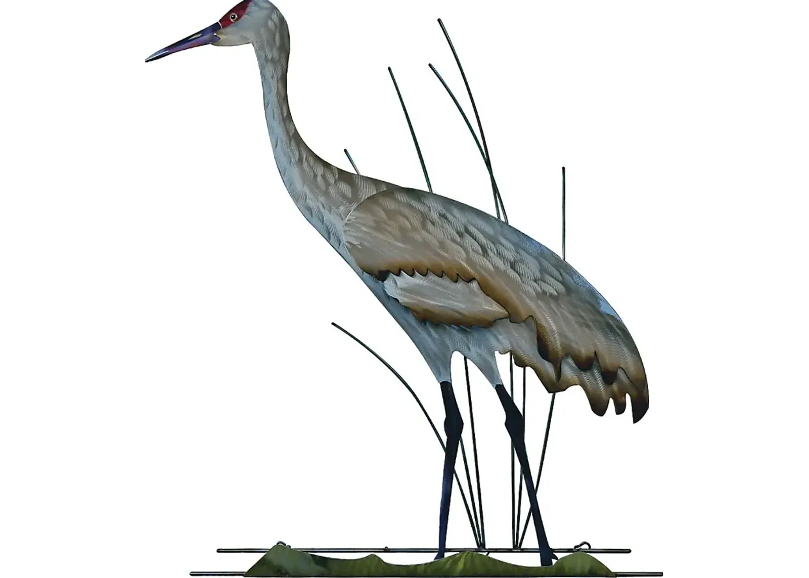 Sand Hill Silver Crane Indoor/Outdoor Wall Art