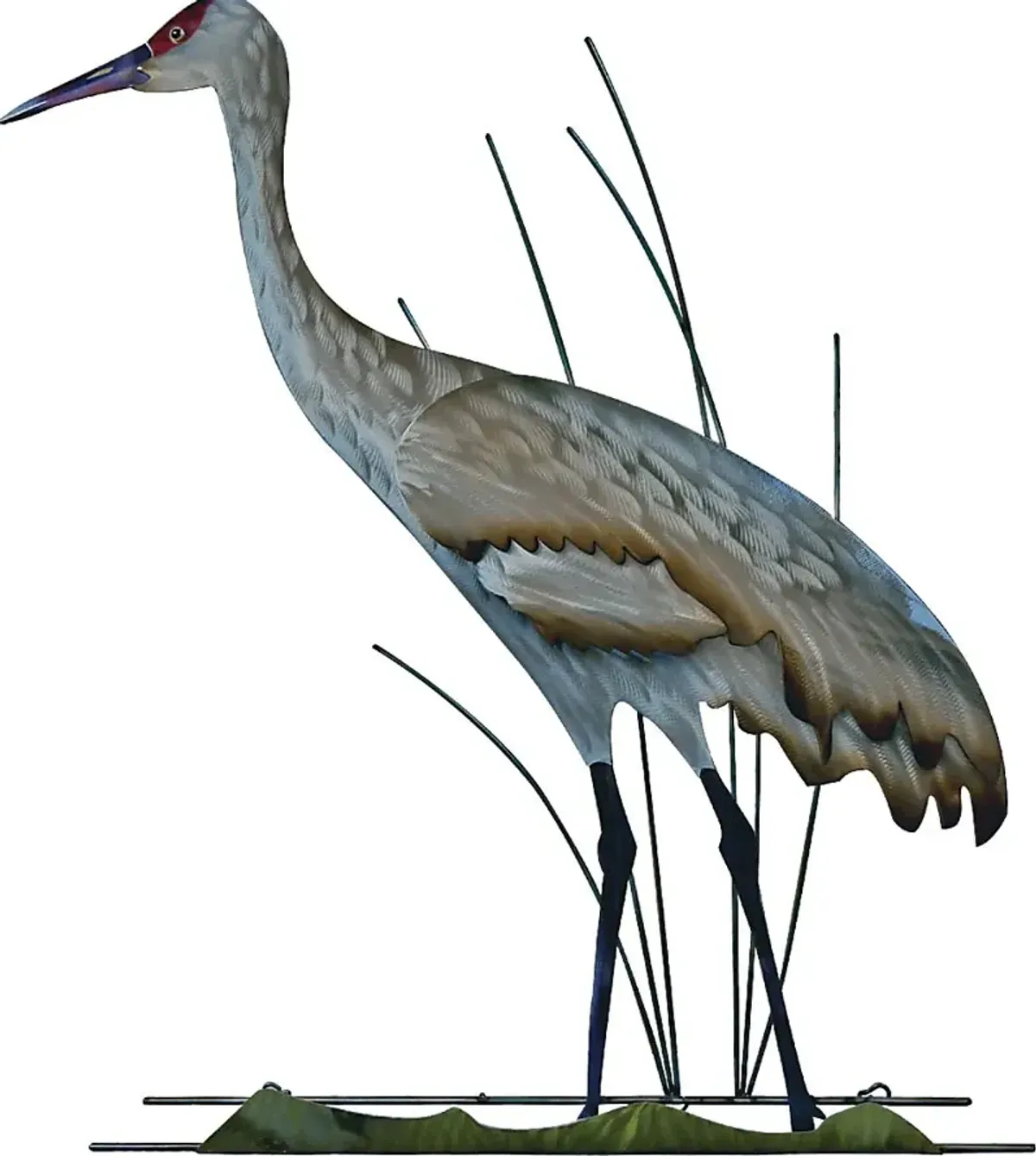 Sand Hill Silver Crane Indoor/Outdoor Wall Art