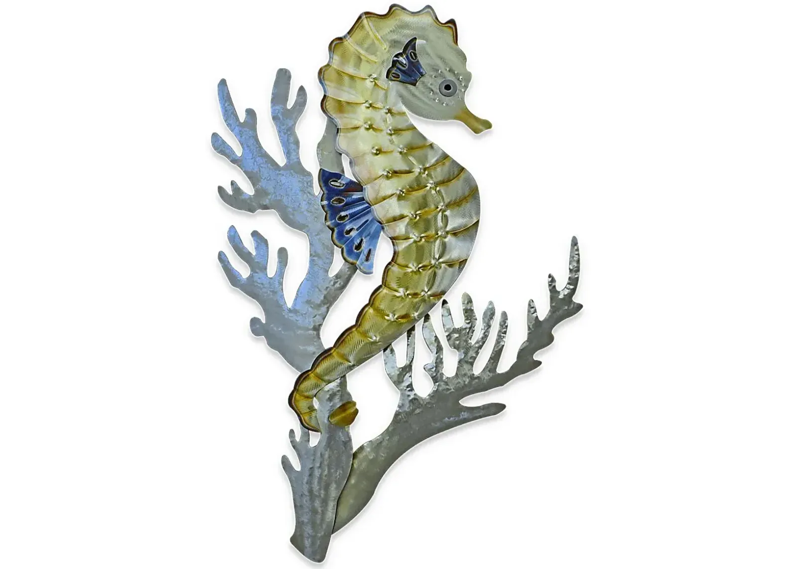 Seahorse in Coral Green Indoor/Outdoor Wall Art