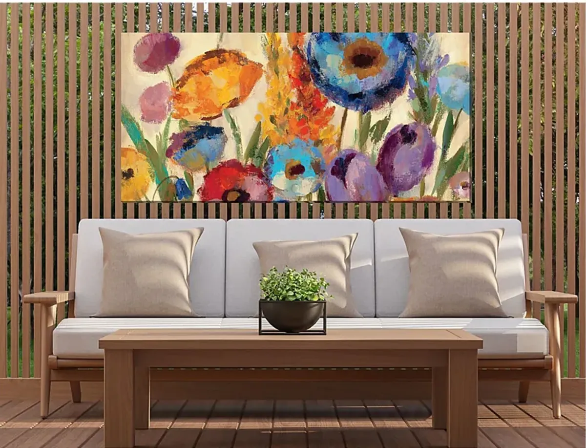 Flower Field Orange Indoor/Outdoor Wall Art