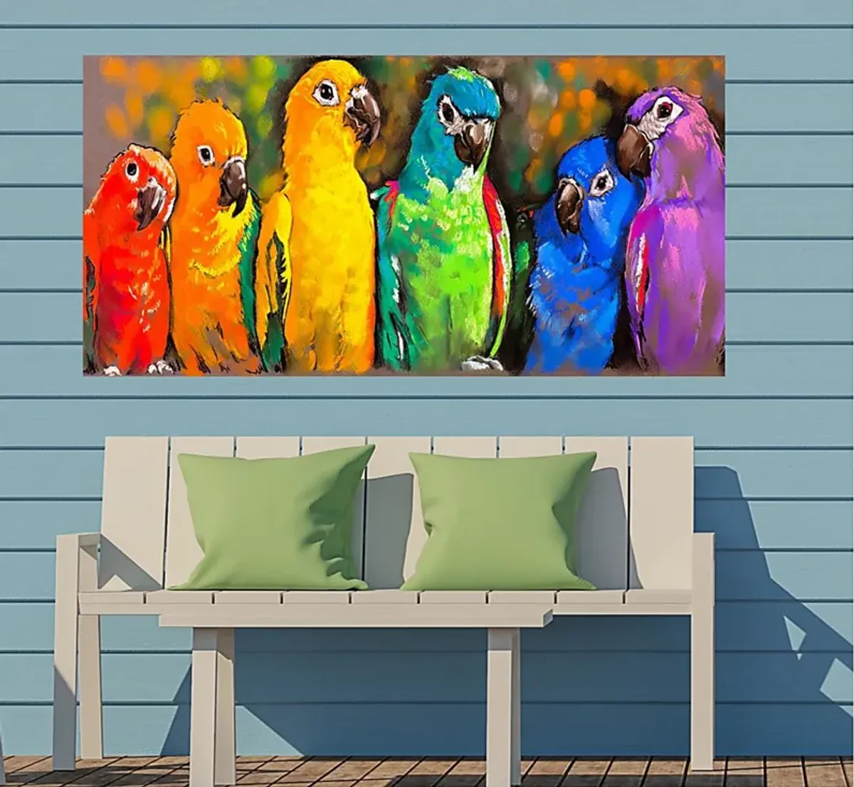 Parrot Paradise Orange Indoor/Outdoor Wall Art