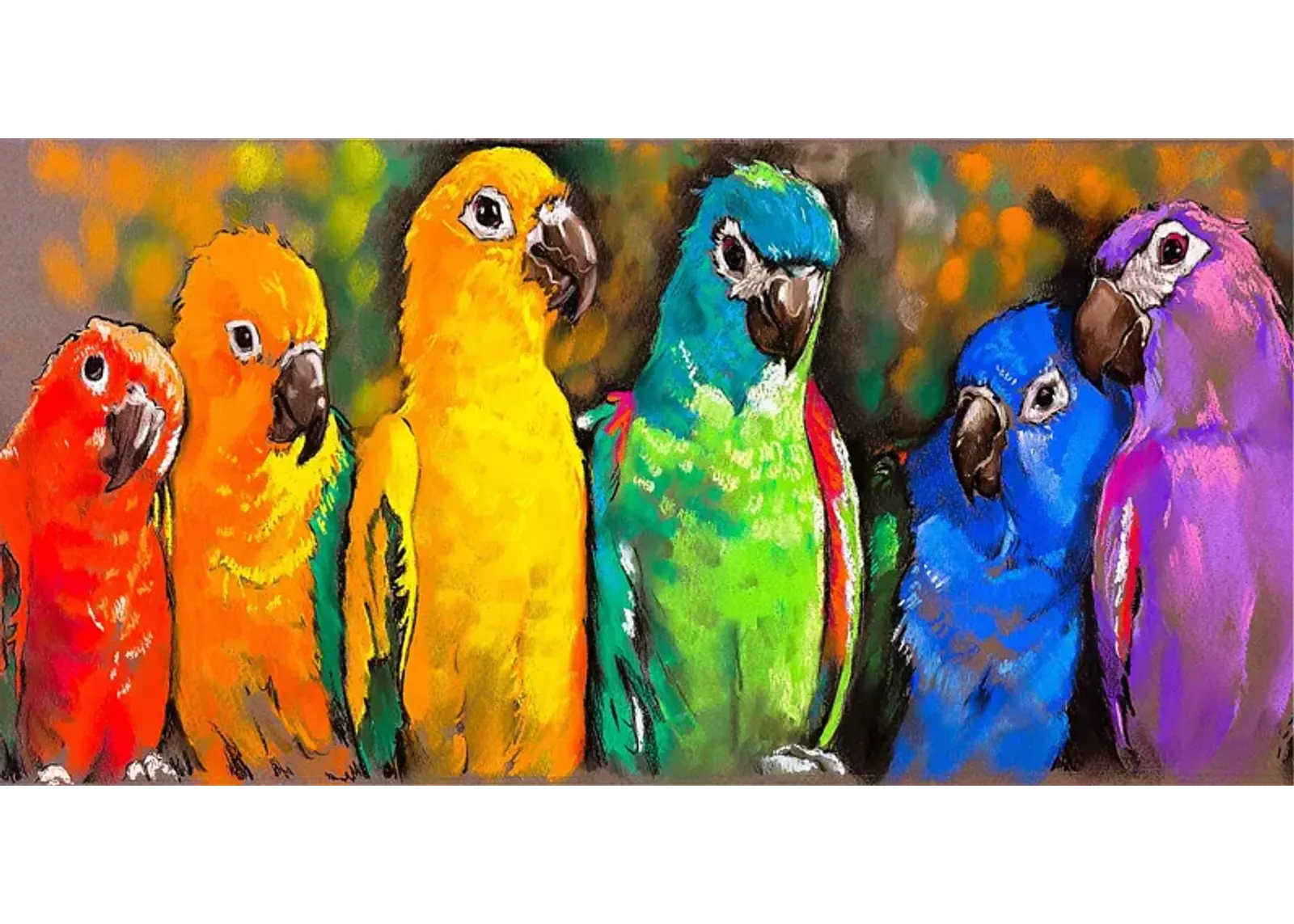 Parrot Paradise Orange Indoor/Outdoor Wall Art