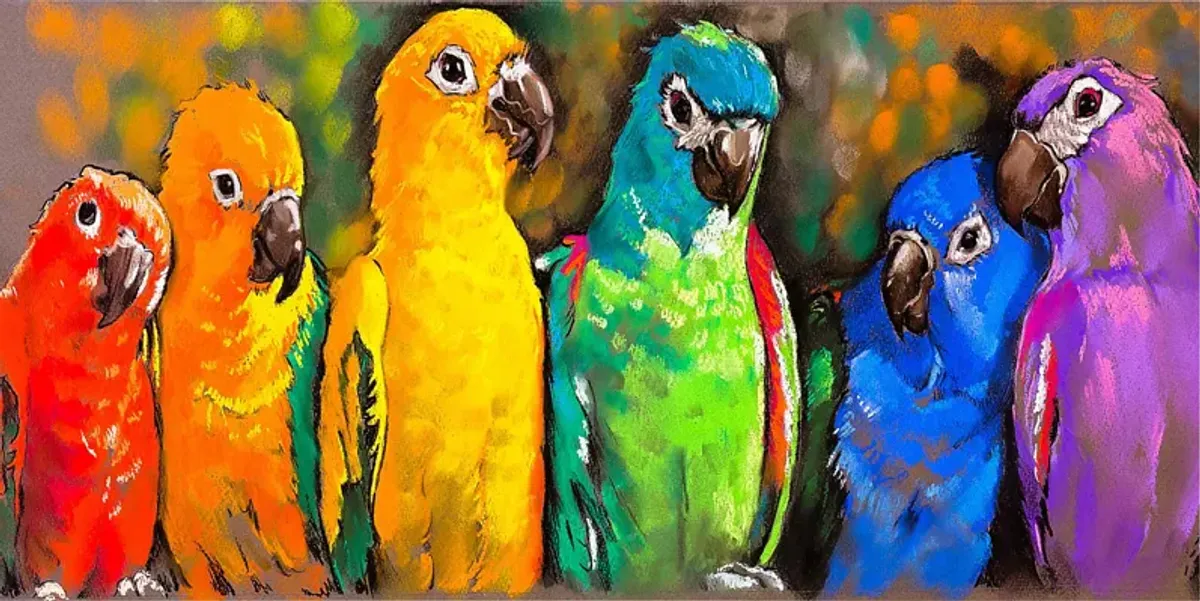 Parrot Paradise Orange Indoor/Outdoor Wall Art