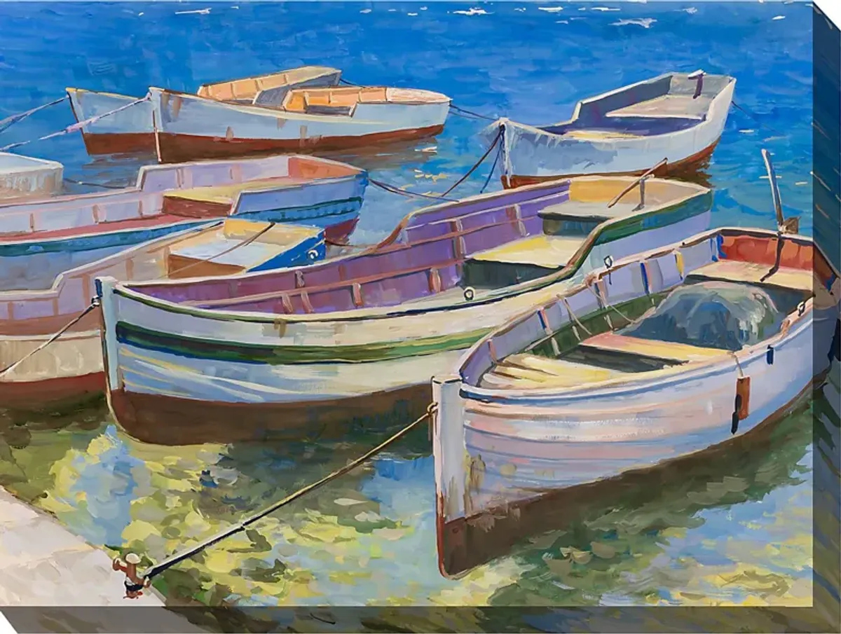 Boats at Bay Outdoor/Indoor Wall Art