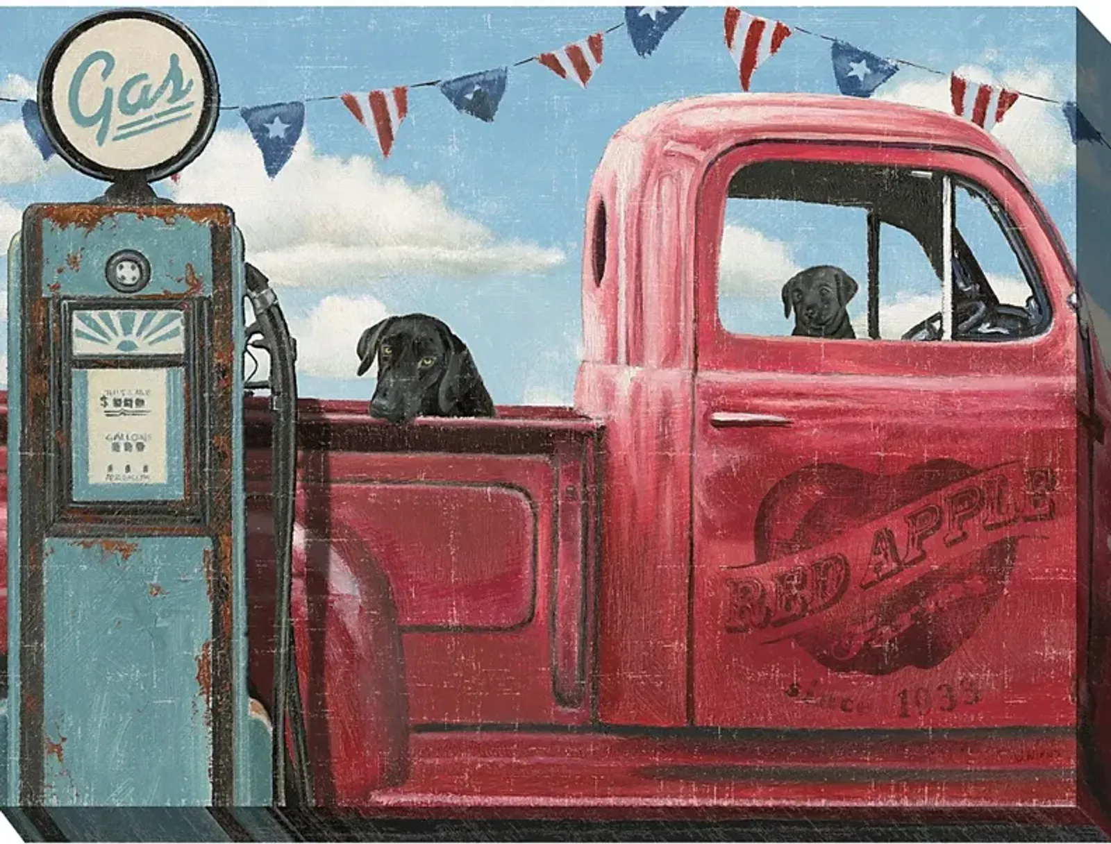 Red Truck Ride Outdoor/Indoor Wall Art