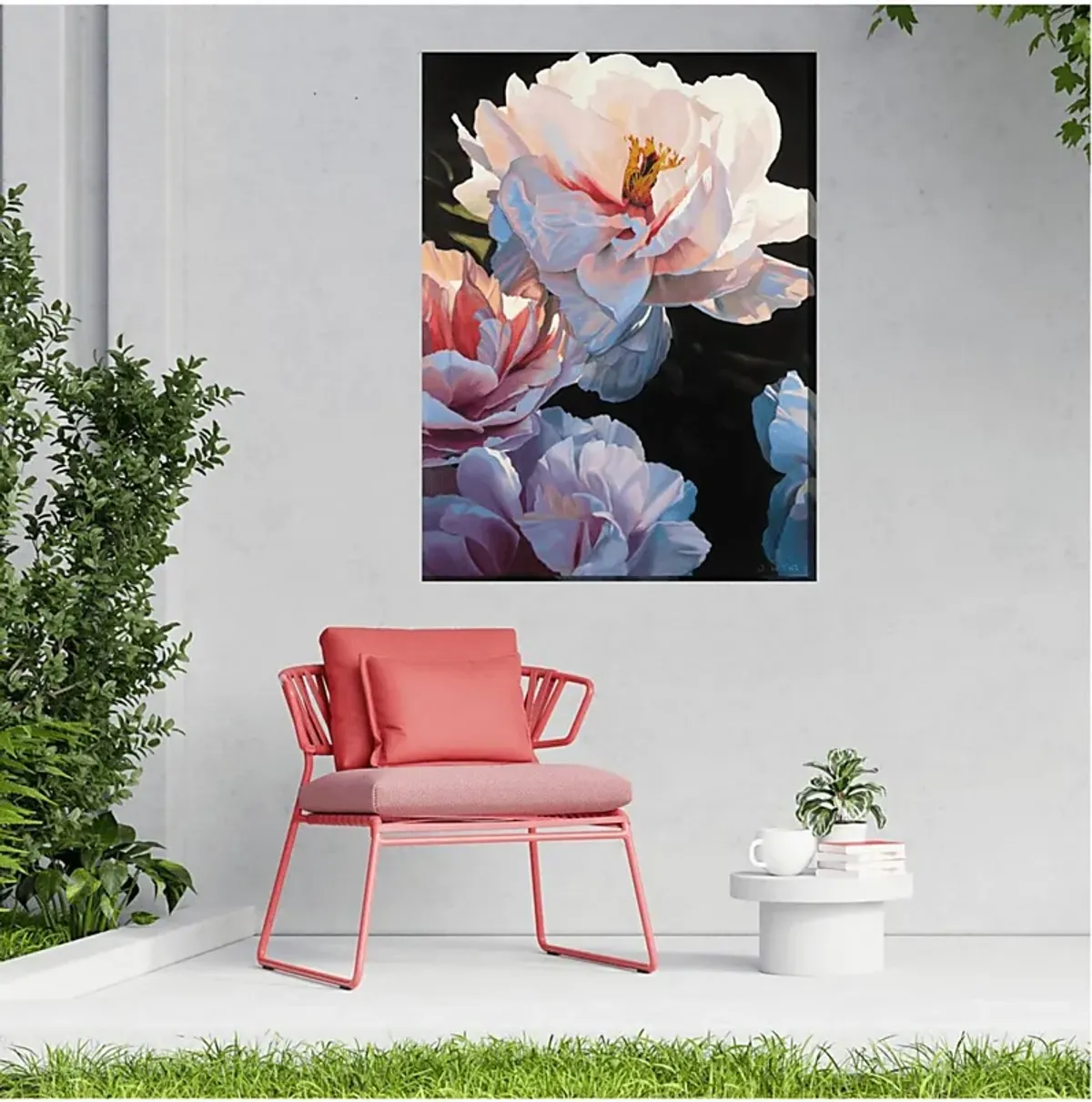 Blushing Blooms Outdoor/Indoor Wall Art