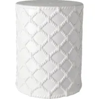 Tlali White Outdoor Stool