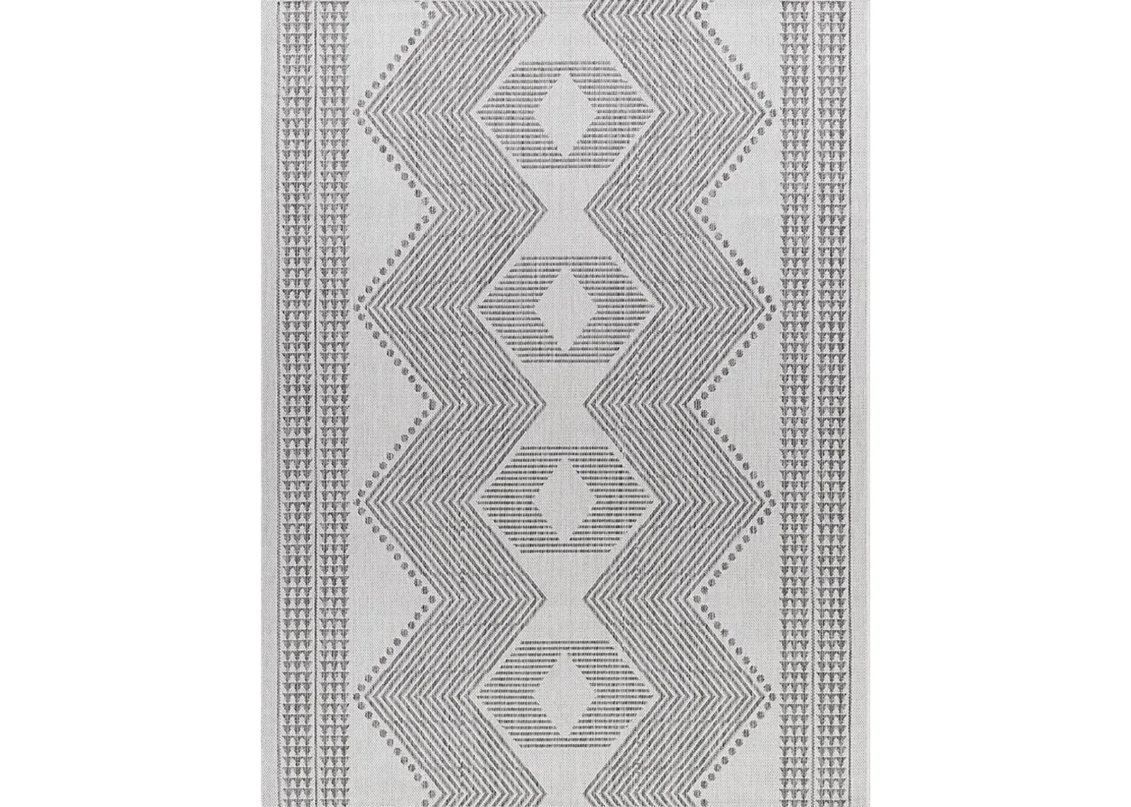 Carson Gray 5'3 x 7' Indoor/Outdoor Rug