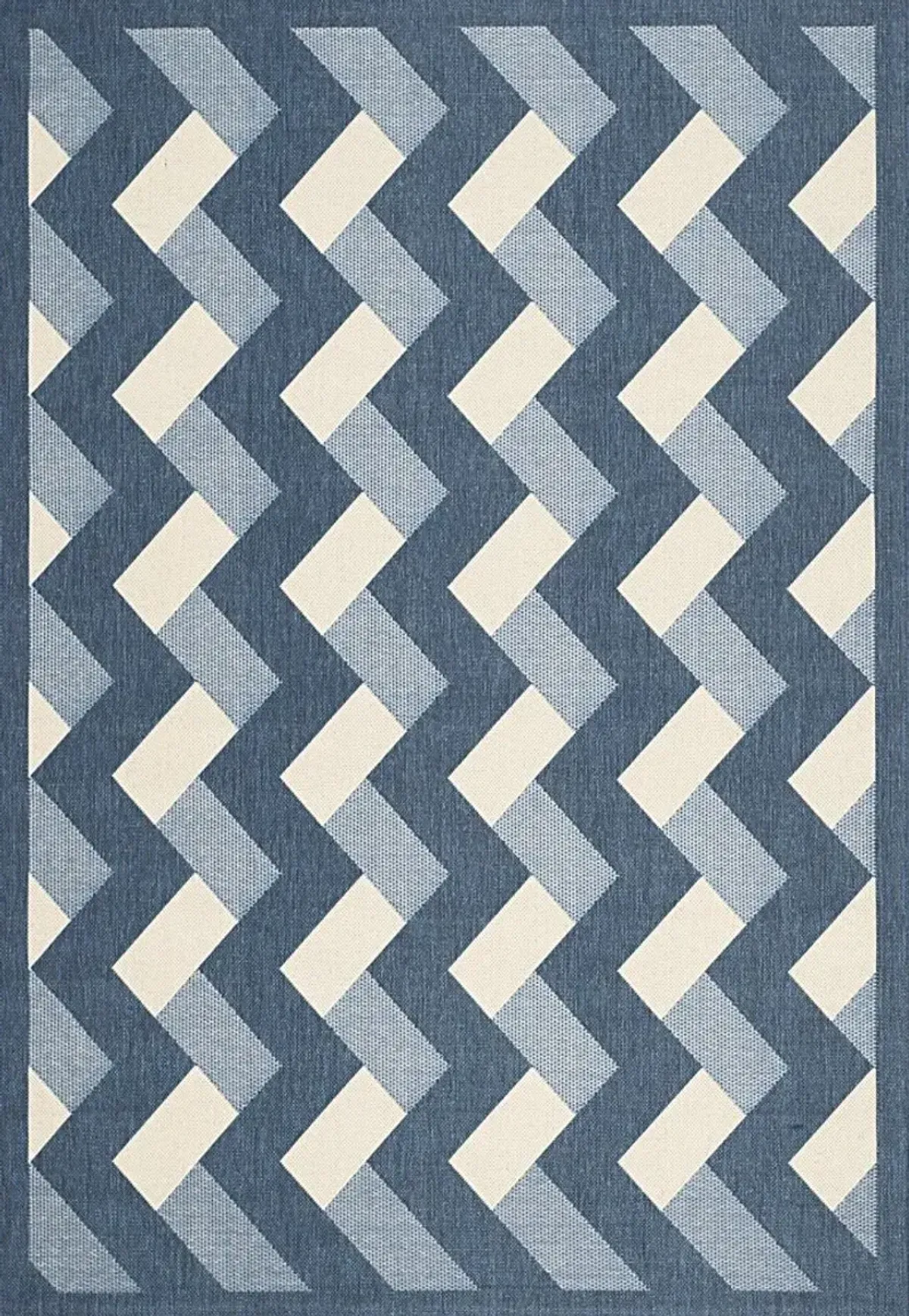 Mina Navy 5'3 x 7'7 Indoor/Outdoor Rug