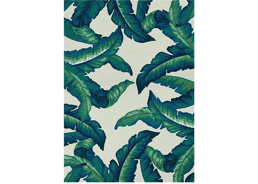 Lush Breeze Palm Green 3'6 x 5'6 Indoor/Outdoor Rug