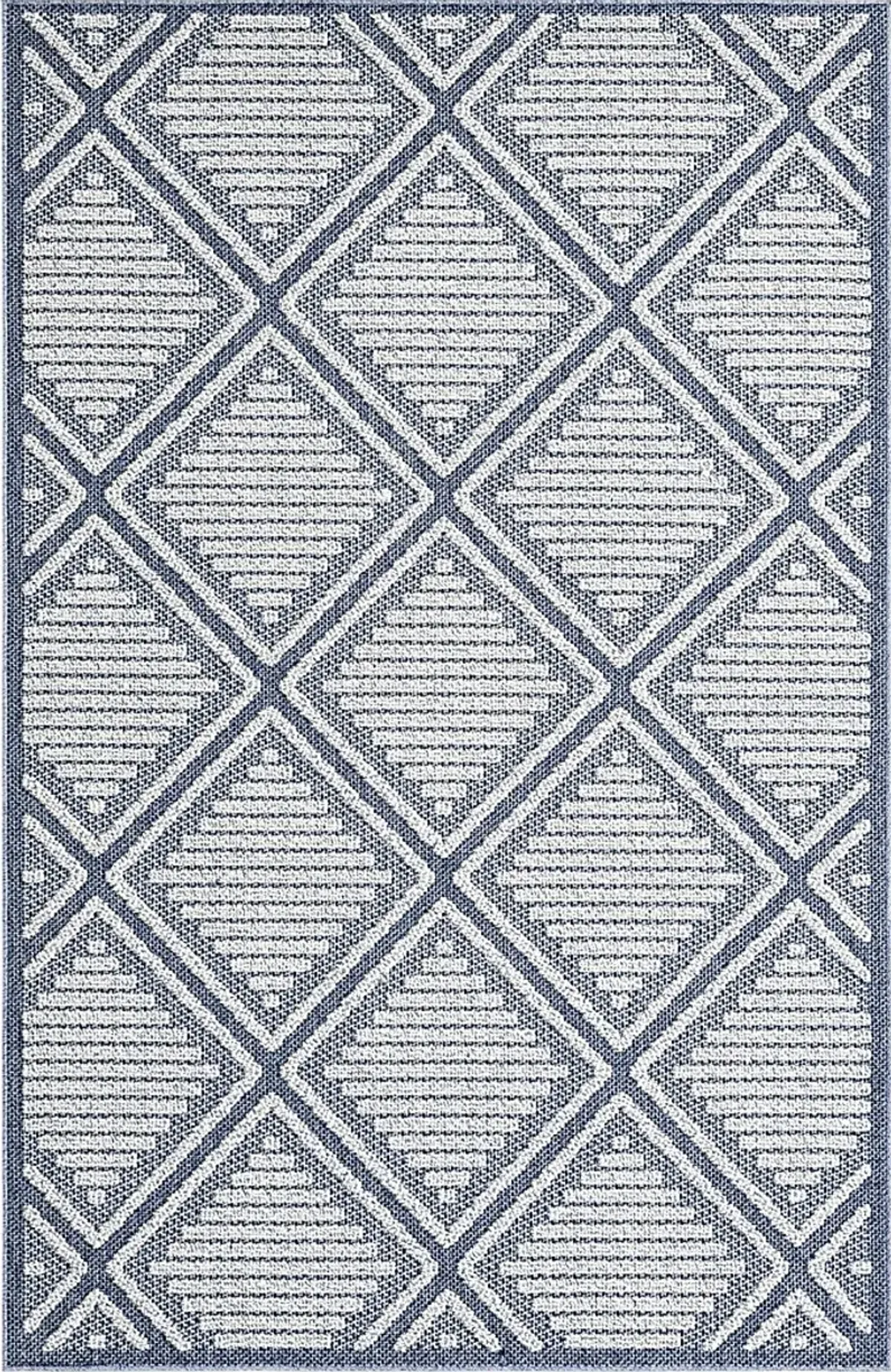 Crosswinds Navy 5'3 x 8' Indoor/Outdoor Rug