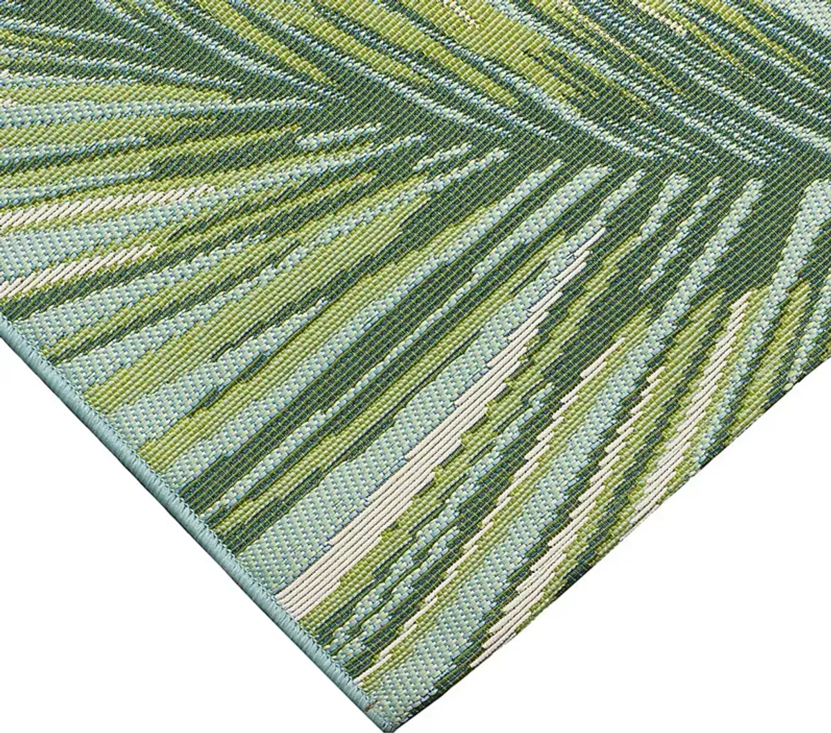 Marina Palms Aqua 4'10 x 7'6 Indoor/Outdoor Rug