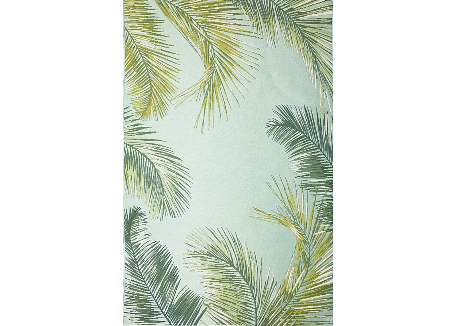 Marina Palms Aqua 4'10 x 7'6 Indoor/Outdoor Rug