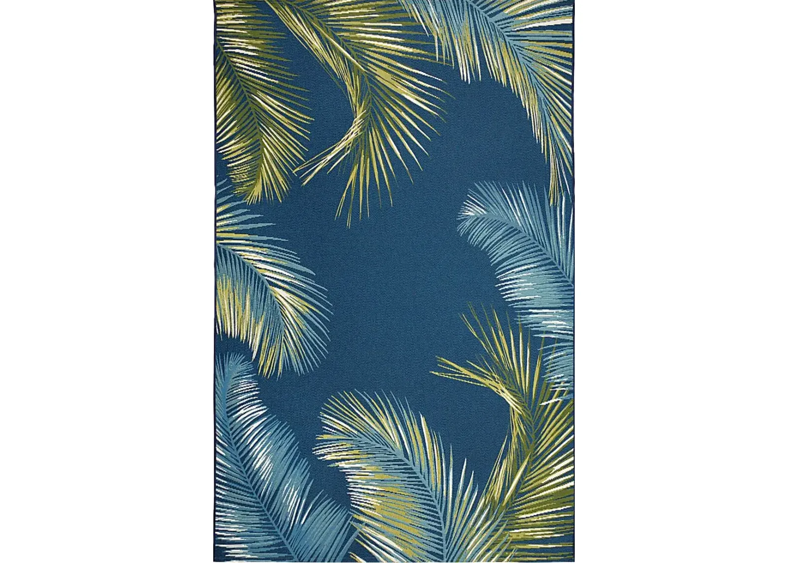 Marina Palms Navy 4'10 x 7'6 Indoor/Outdoor Rug