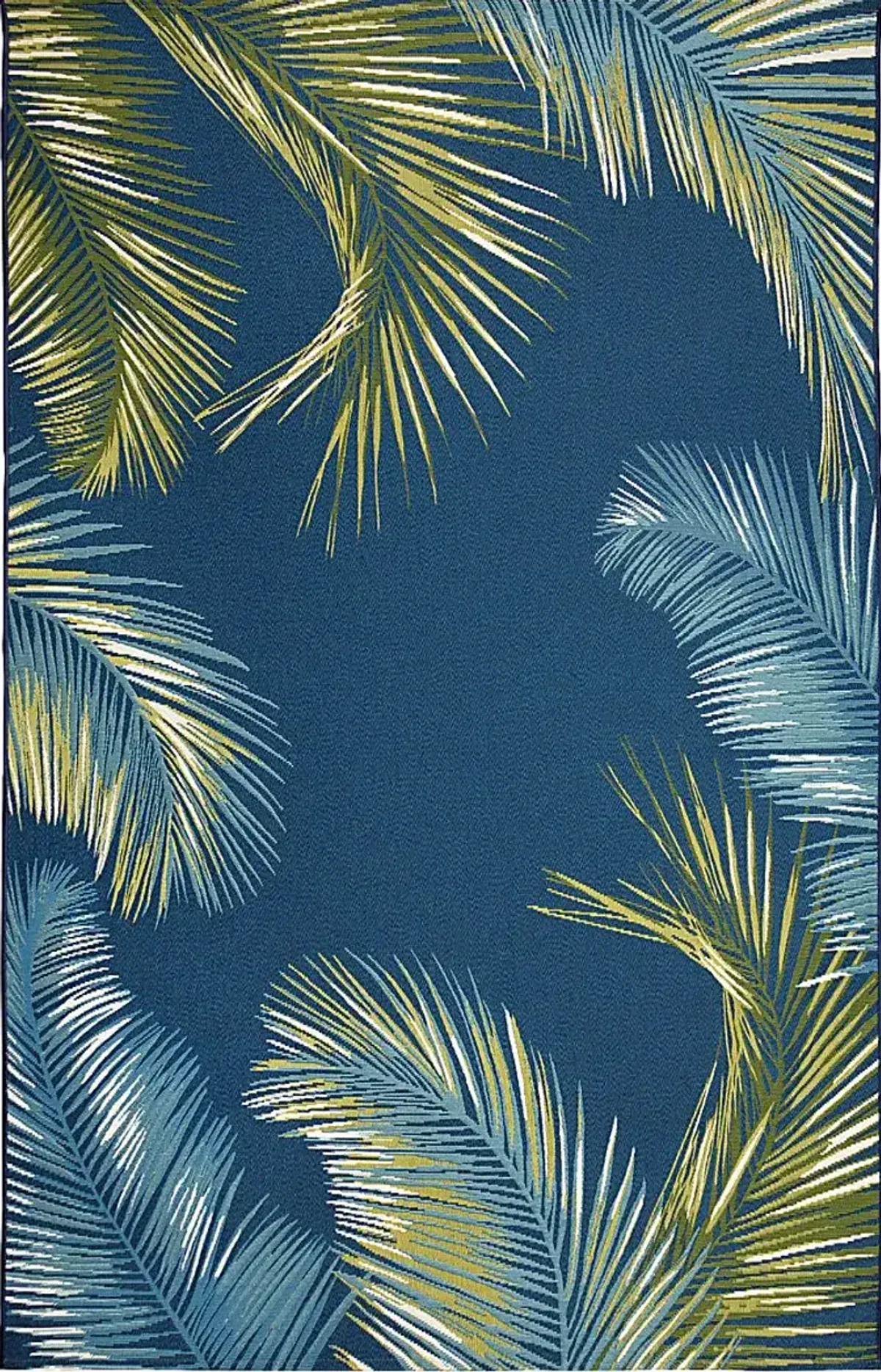 Marina Palms Navy 4'10 x 7'6 Indoor/Outdoor Rug