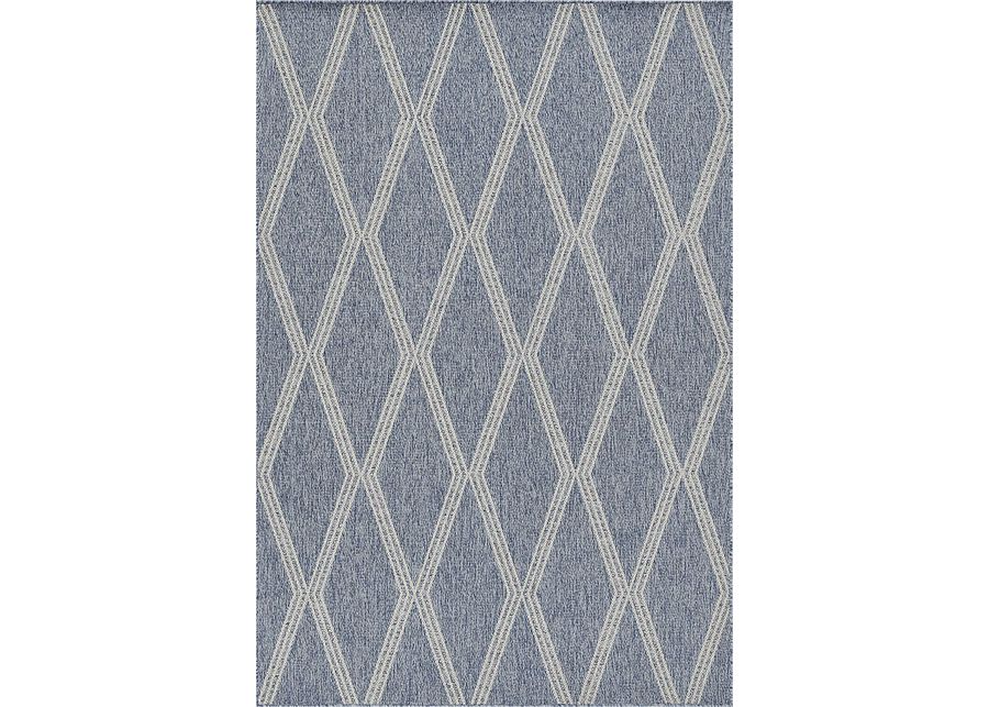 Capitello Blue 5'3 x 7' Indoor/Outdoor Rug