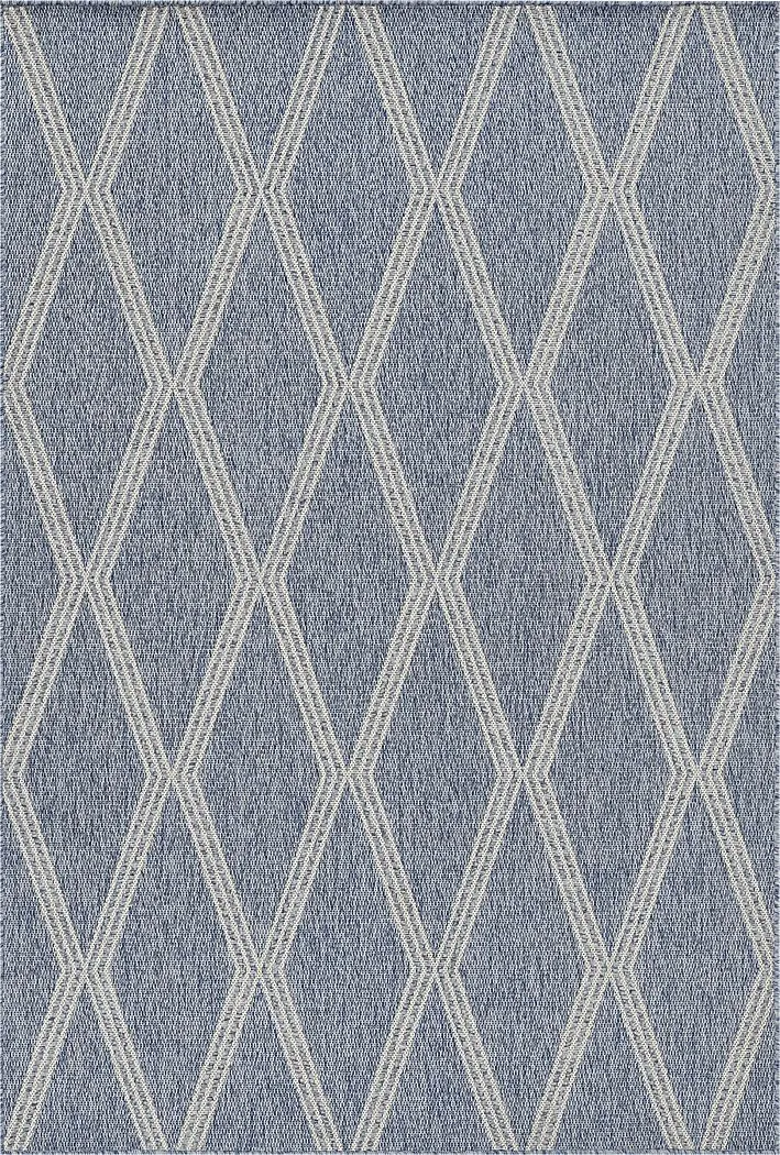 Capitello Blue 5'3 x 7' Indoor/Outdoor Rug