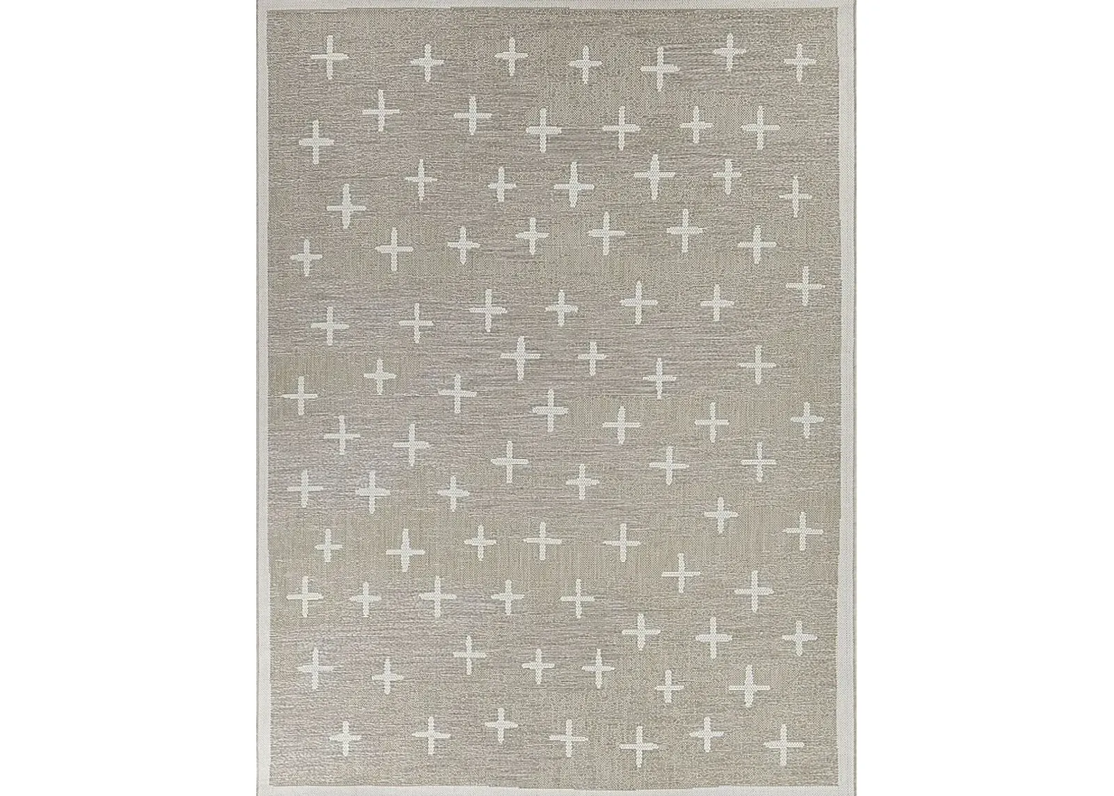 Korsa Tan 5'3 x 7 Indoor/Outdoor Rug