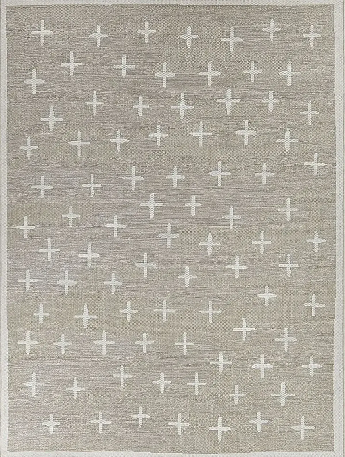 Korsa Tan 5'3 x 7 Indoor/Outdoor Rug