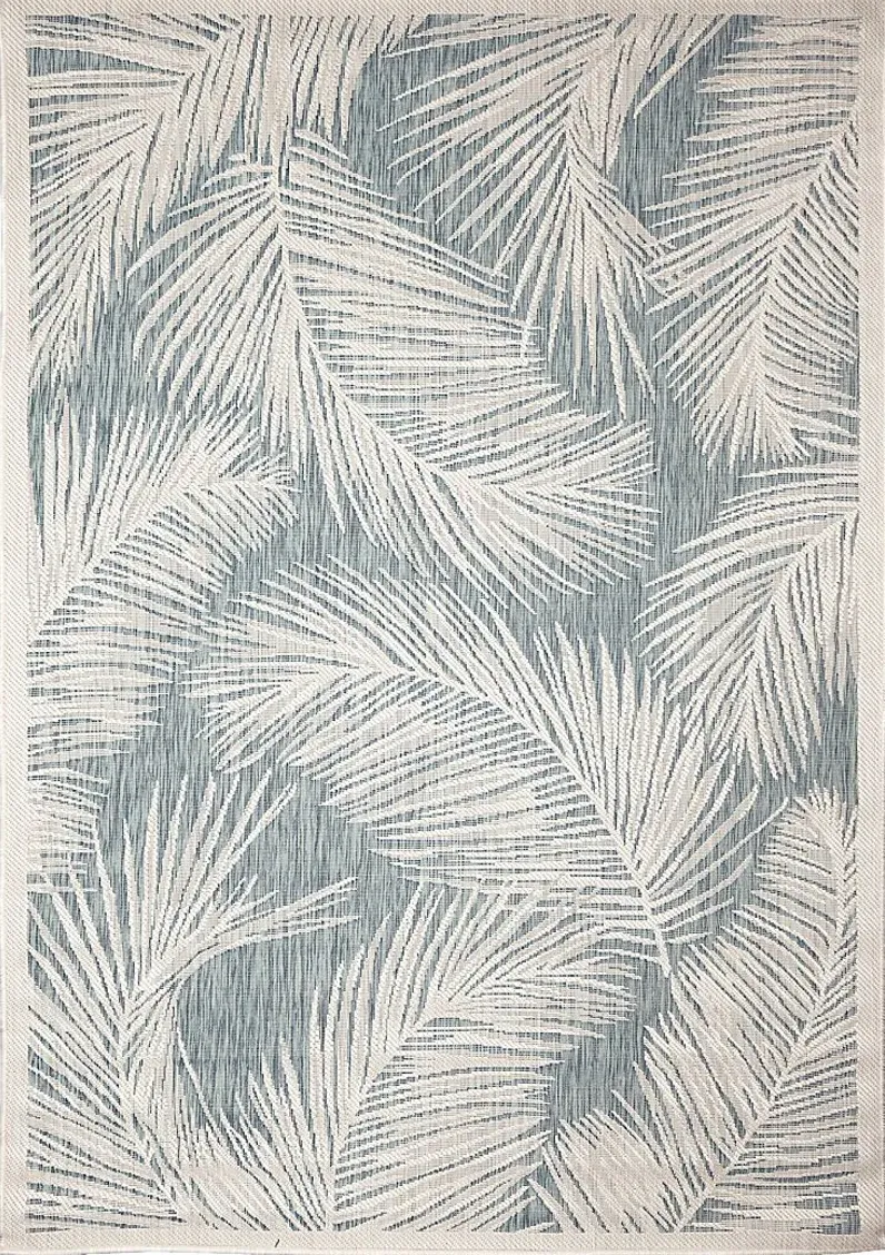 Seaside Winds Aqua 4'10 x 7'6 Indoor/Outdoor Rug