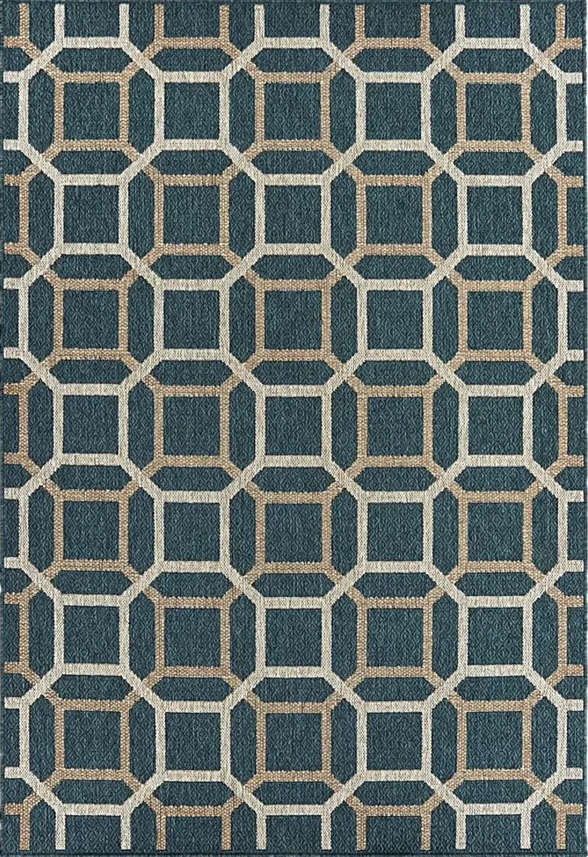 Zali Blue 5'3 x 7'3 Indoor/Outdoor Rug