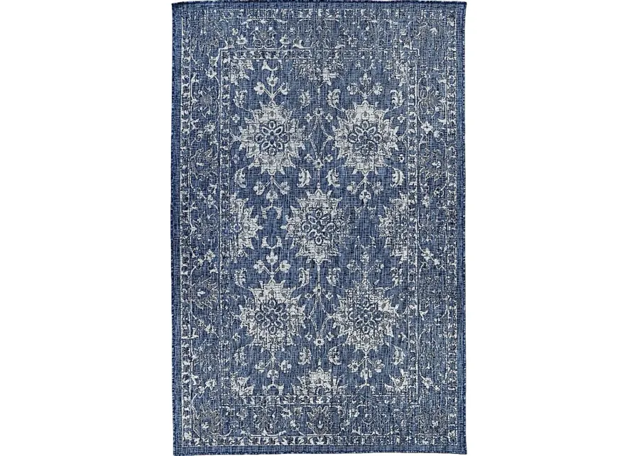 Syros Dark Blue 4'10 x 7'6 Indoor/Outdoor Rug