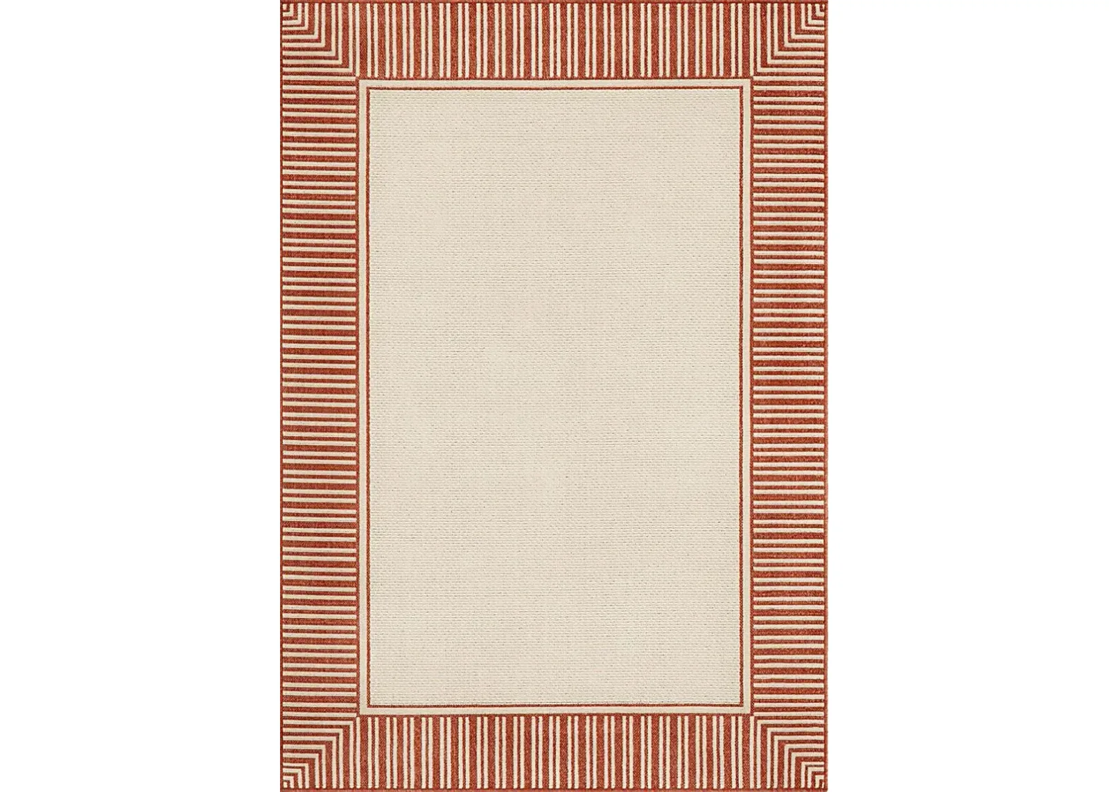 Lilah Terracotta 5'3 x 7'6 Indoor/Outdoor Rug