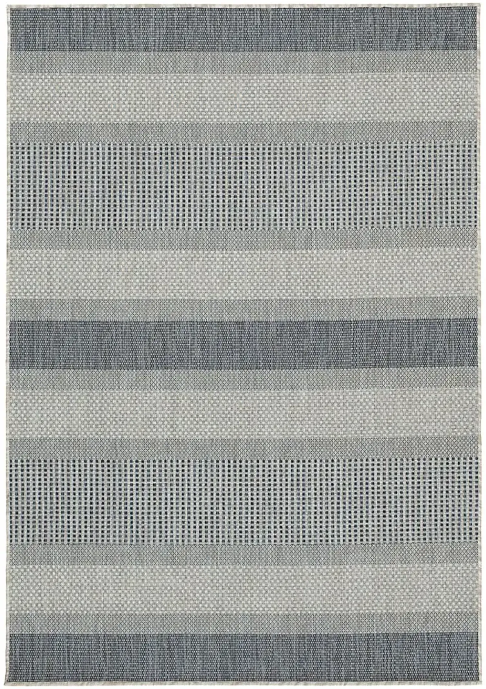 Summer Stripes Chambray 6' x 9' Indoor/Outdoor Rug