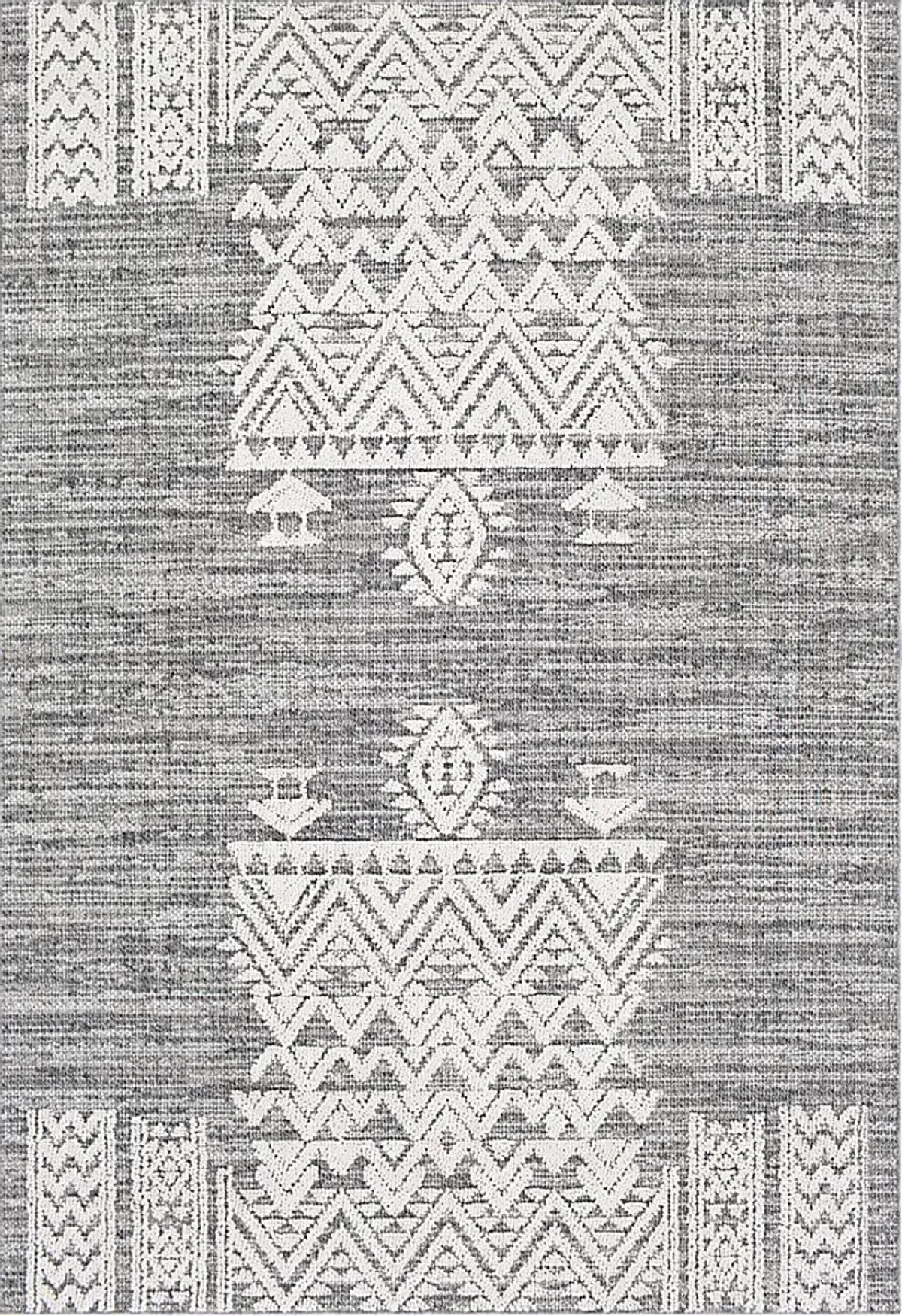 Damietta Gray 6'7 x 9' Indoor/Outdoor Rug