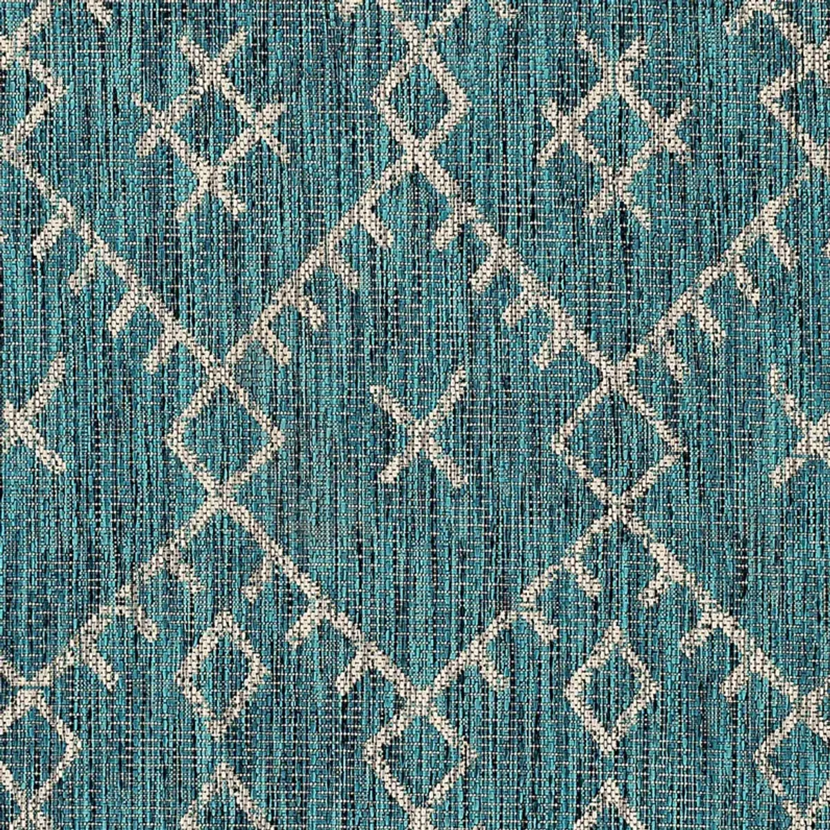 Ashlyn Teal 6'7 x 9' Indoor/Outdoor Rug