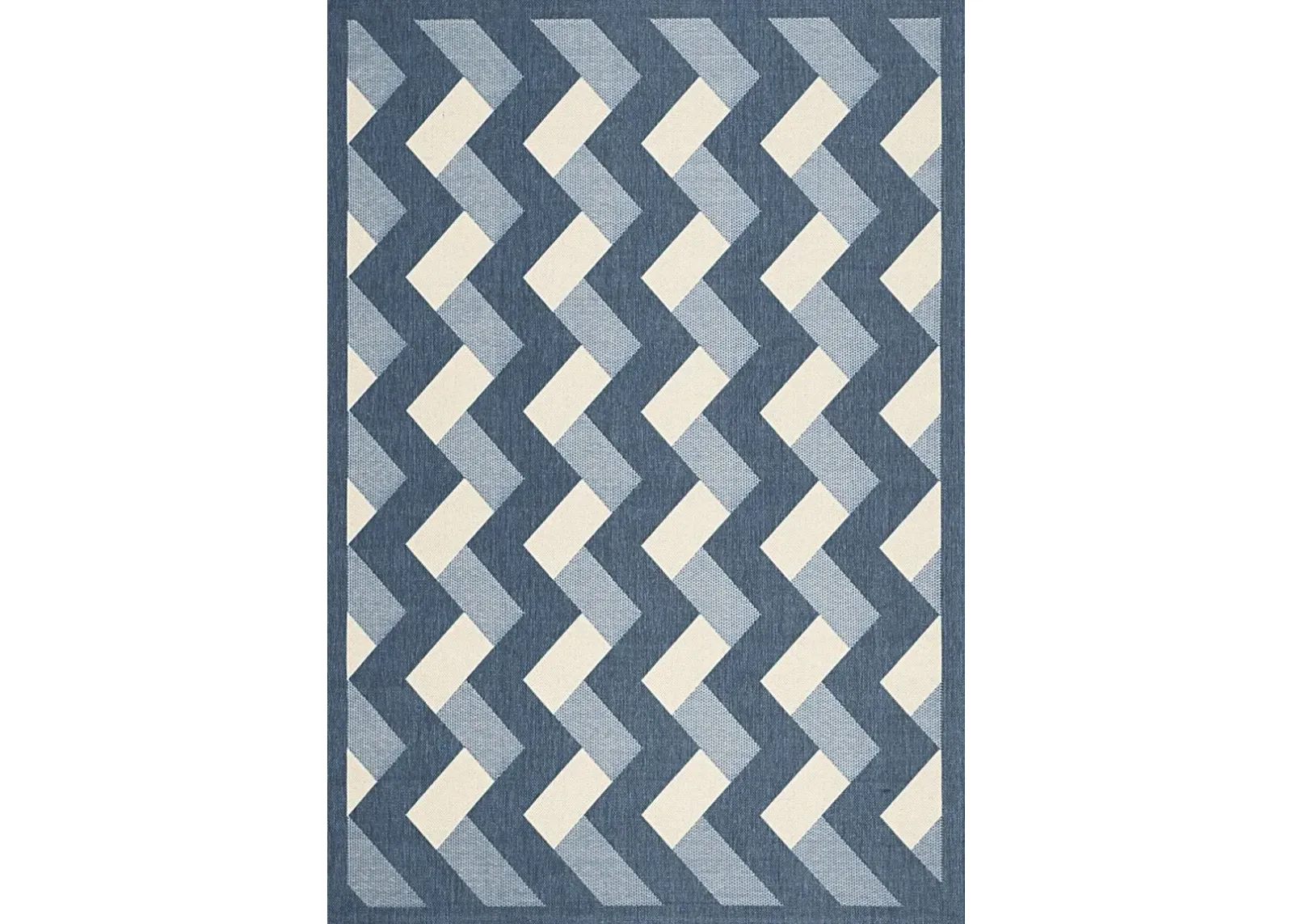 Mina Navy 6'7 x 9'6 Indoor/Outdoor Rug