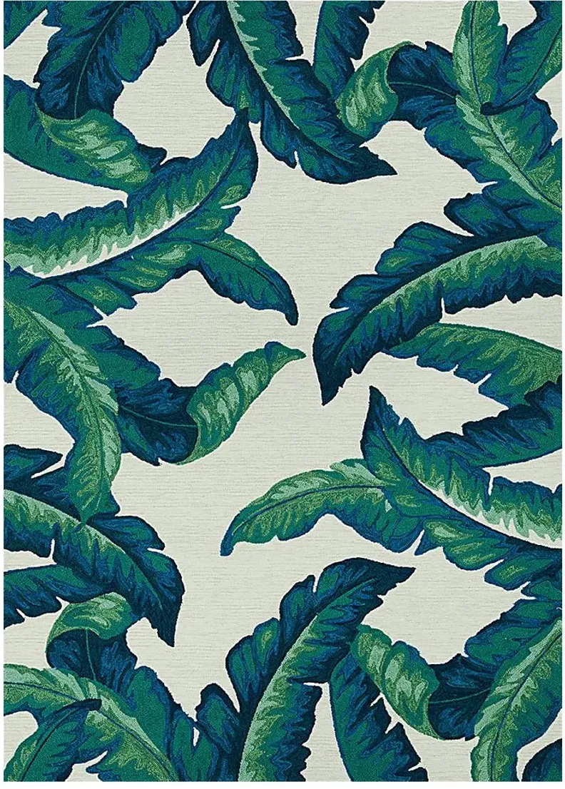 Lush Breeze Palm Green 5'6 x 8' Indoor/Outdoor Rug