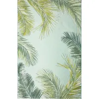 Marina Palms Aqua 6'6 x 9'4 Indoor/Outdoor Rug